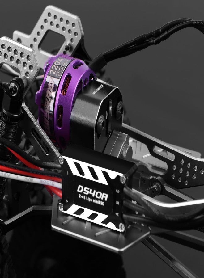 DashRC 2204 2500KV Brushless Outrunner Motor with 40A ESC & Mount Upgrade Kit for Axial SCX24 1/24 RC Crawlers - Image 4